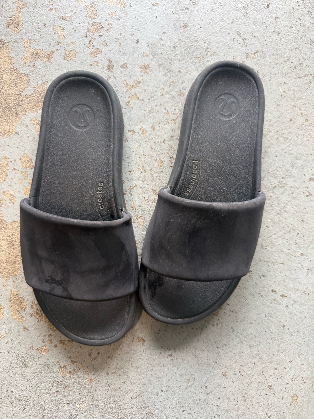 lululemon athletica Black Slide Sandals